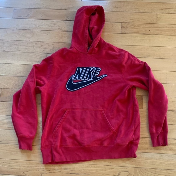 Nike Other - NIKE Vintage Hoodie Centre Swoosh Logo Spellout Y2K Crewneck